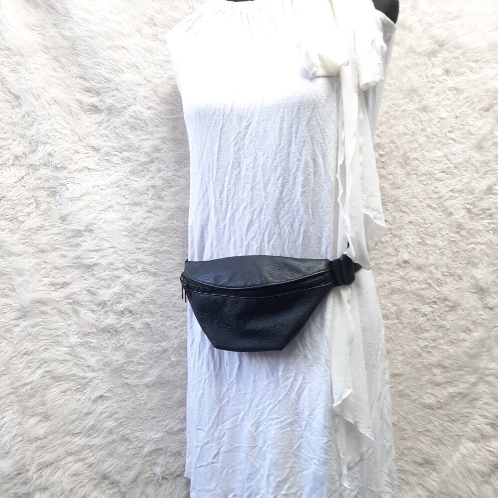 PANDORA Limited Edition Black Faux Leather Belt Bag Fanny Pack